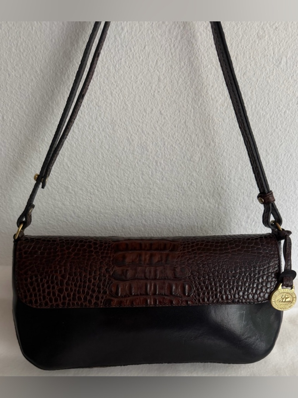 Brahmin Daria Dark Brown and Black Leather  Bag